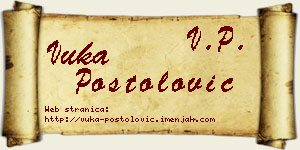 Vuka Postolović vizit kartica